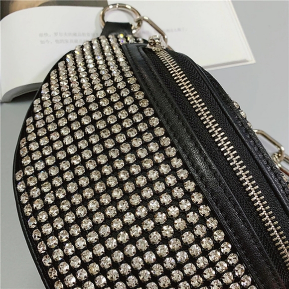 EDGY CHAIN LINK CROSSBODY HANDBAGZ▪︎Slate - Picture 5 of 17